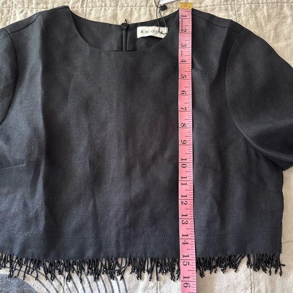 NWT *ARCHIVE* DEFECT - NEEDS ZIPPER FIX - RHODE Shawna Top in Ink size S - Picture 5 of 8